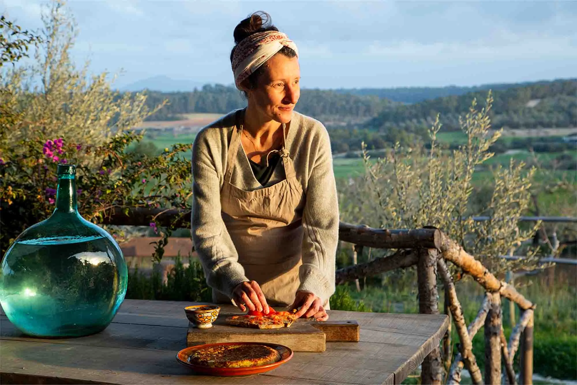 Cecília Gené cocinando