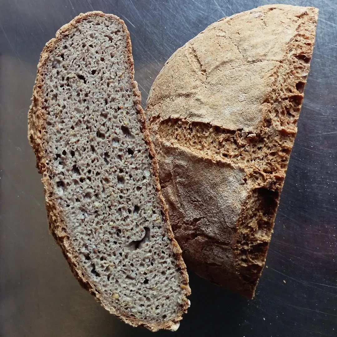 Pan artesanal sin gluten de masa madre